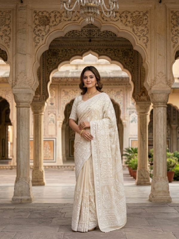 Royal Chikankari Saree
